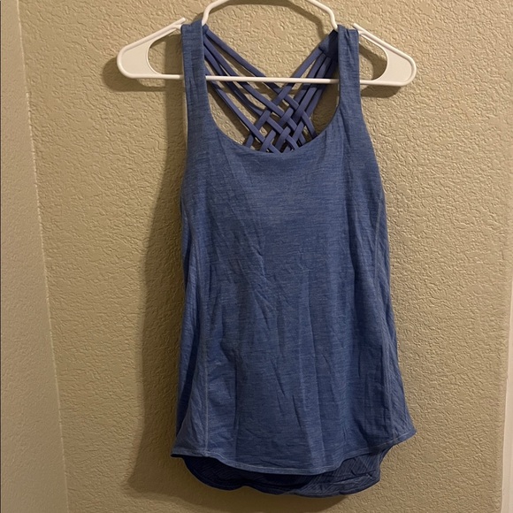 lululemon athletica Tops - lululemon athletica Blue Crisscross Back Tank Top